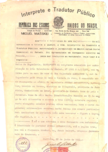 Tradução Oficial para Portugês do Brasil do Passaporte de Duchan