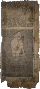 Neiva Iovanovitchi interpretando Marcelino, da peça Marcelino Pão e Vinho aos 3 anos de idade. Notícia do Jornal do Estado do Paraná - Coluna de Rogerio Delle no ano de 1957.